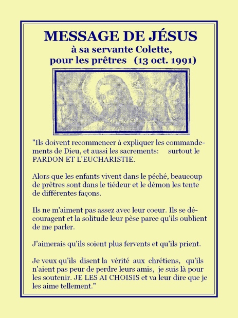 Message de Jésus pour les prêtres 1991-10-13